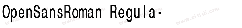 OpenSansRoman Regula字体转换
